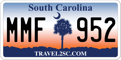 SC license plate MMF952