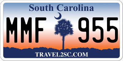 SC license plate MMF955