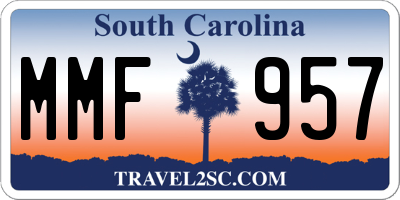 SC license plate MMF957