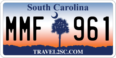 SC license plate MMF961