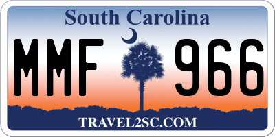 SC license plate MMF966