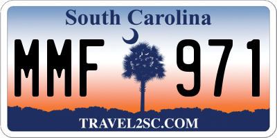 SC license plate MMF971
