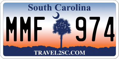 SC license plate MMF974