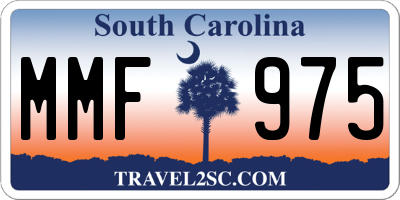 SC license plate MMF975