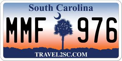 SC license plate MMF976
