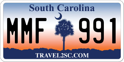 SC license plate MMF991