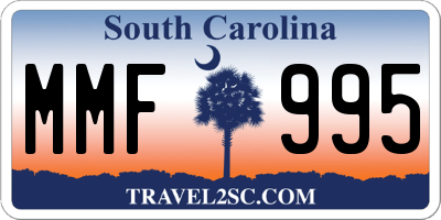 SC license plate MMF995