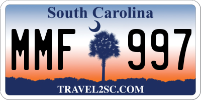 SC license plate MMF997