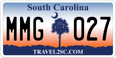 SC license plate MMG027