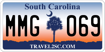 SC license plate MMG069