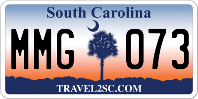SC license plate MMG073