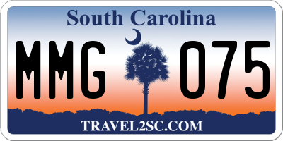 SC license plate MMG075