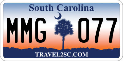SC license plate MMG077