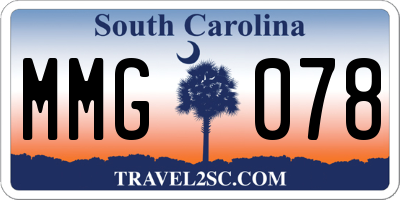 SC license plate MMG078