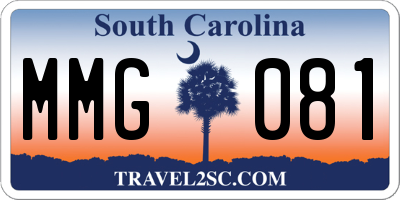 SC license plate MMG081