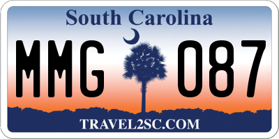 SC license plate MMG087