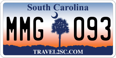 SC license plate MMG093