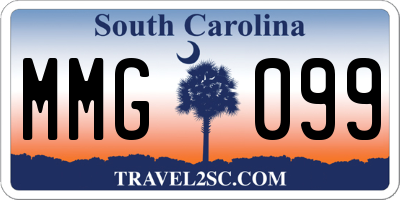 SC license plate MMG099