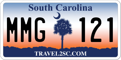 SC license plate MMG121