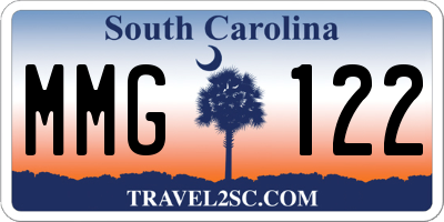 SC license plate MMG122