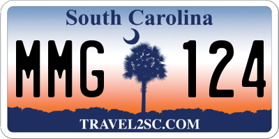 SC license plate MMG124