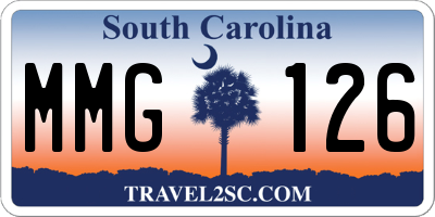 SC license plate MMG126