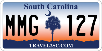 SC license plate MMG127