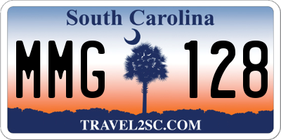 SC license plate MMG128