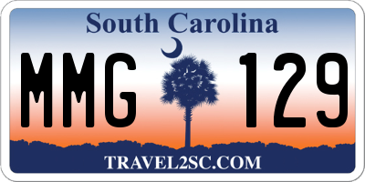 SC license plate MMG129