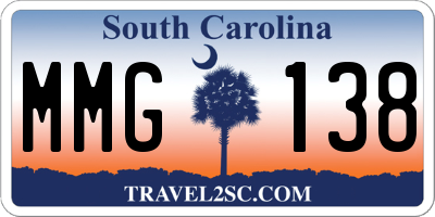 SC license plate MMG138