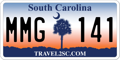 SC license plate MMG141