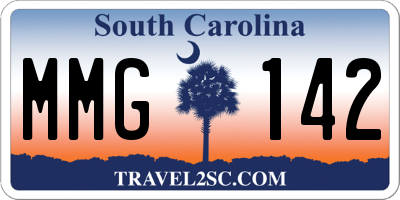 SC license plate MMG142