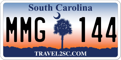 SC license plate MMG144