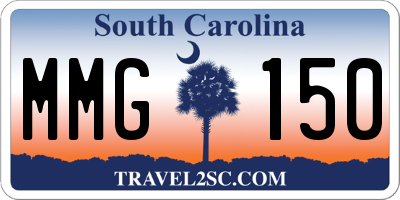 SC license plate MMG150