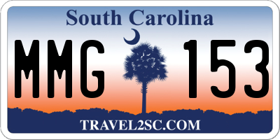 SC license plate MMG153