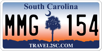 SC license plate MMG154
