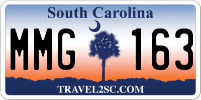 SC license plate MMG163