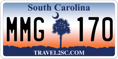 SC license plate MMG170