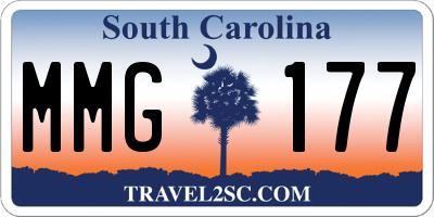 SC license plate MMG177