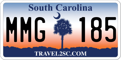 SC license plate MMG185