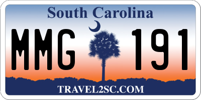 SC license plate MMG191