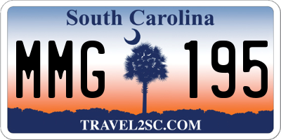 SC license plate MMG195