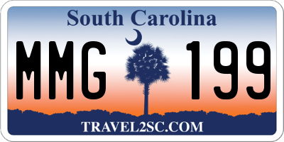 SC license plate MMG199