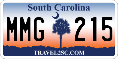SC license plate MMG215
