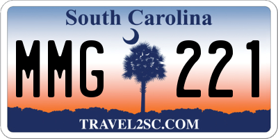 SC license plate MMG221