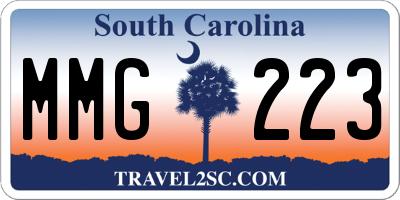 SC license plate MMG223
