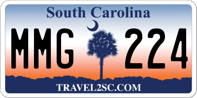 SC license plate MMG224