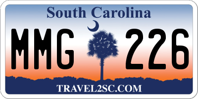 SC license plate MMG226