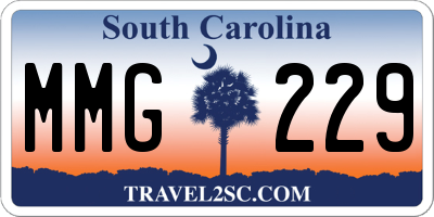 SC license plate MMG229