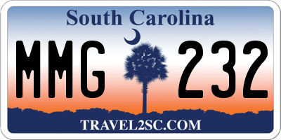 SC license plate MMG232
